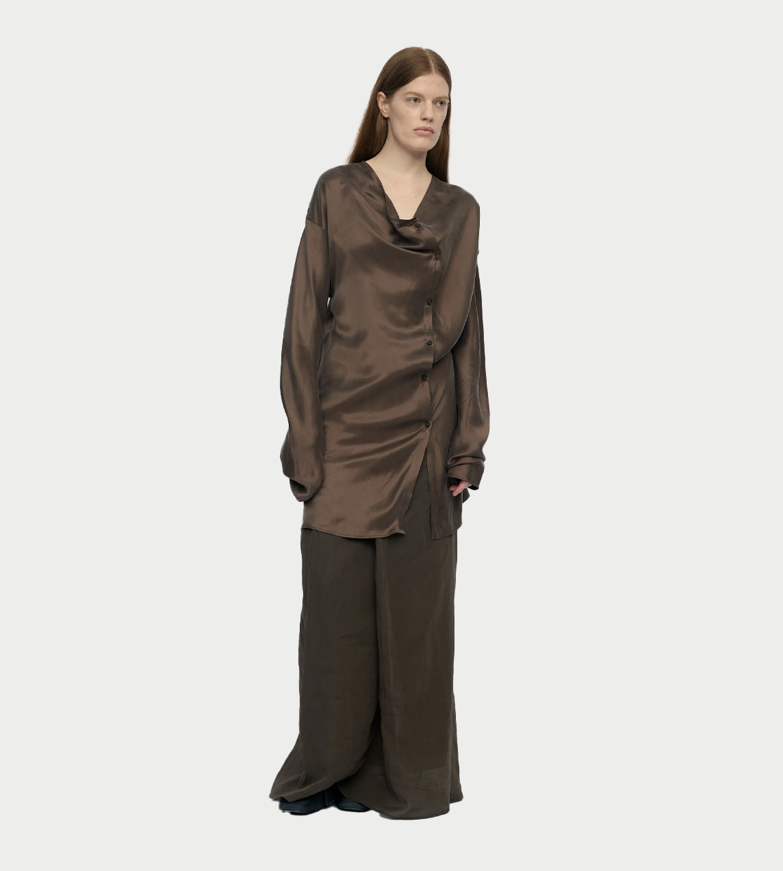 RUOHAN - Cognac Amir Button-Up Blouse Brown