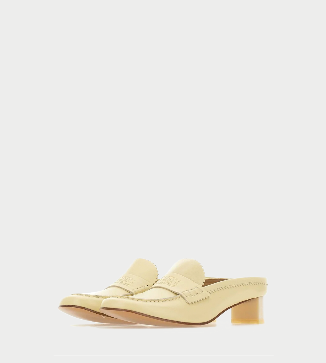 MM6 MAISON MARGIELA - Leather Mules Pastel Yellow