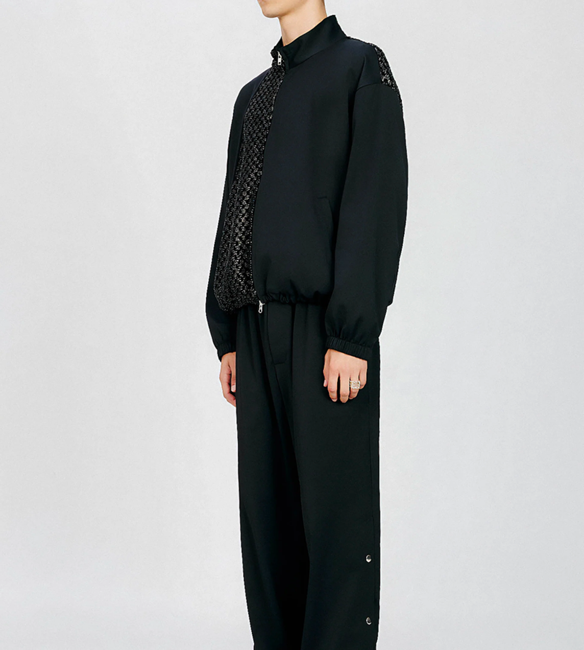Song For The Mute - Basketweave Panel LAD Jacket Black