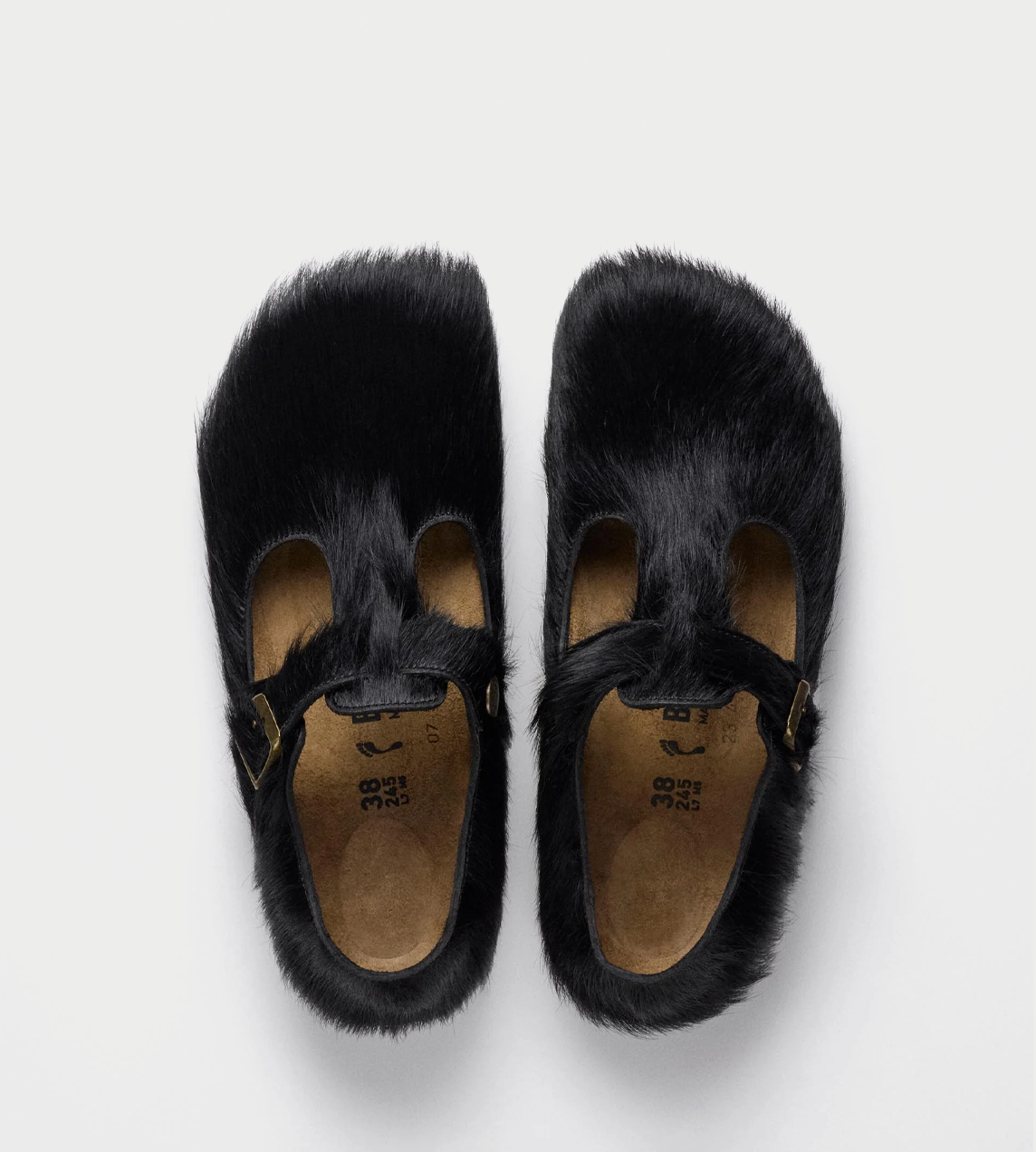 SFTM x Birkenstock Paris "The Rebel" Blk Pony Hair