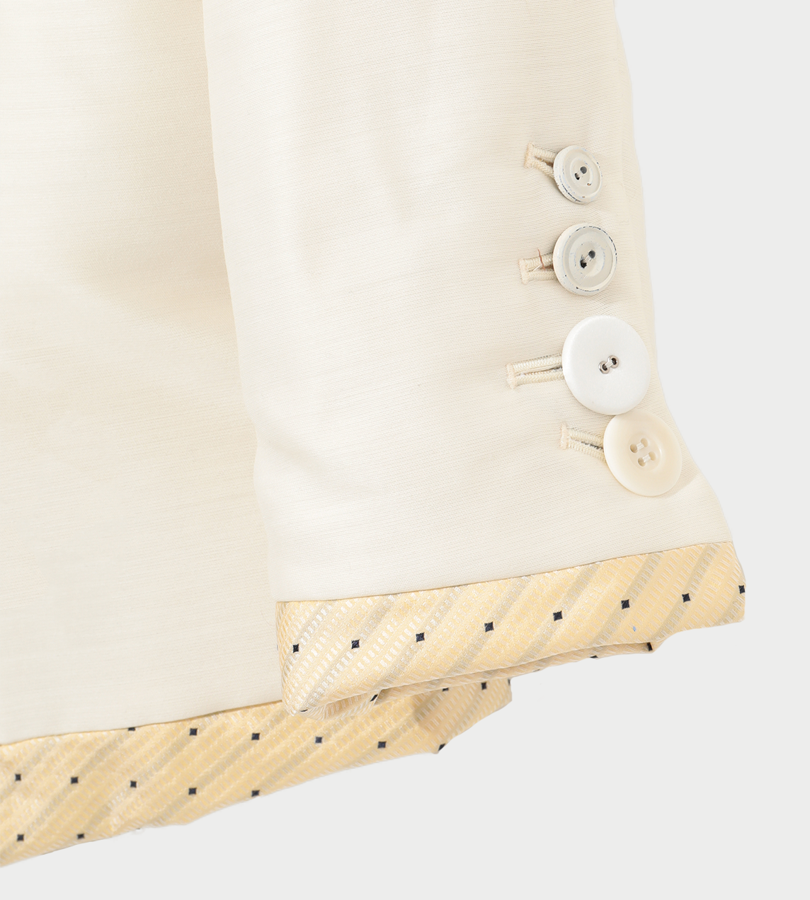 Double Taffeta Chain Belt Jacket White