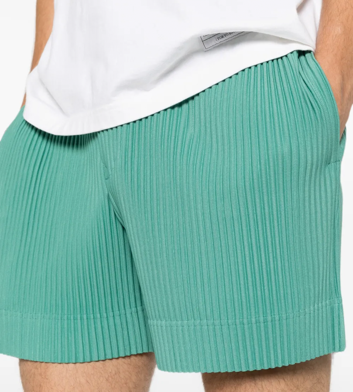 MC Pleated Shorts Storico Post Green
