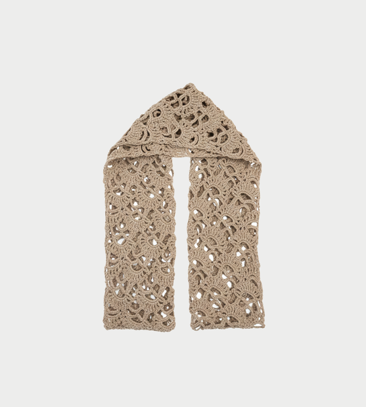 SONG FOR THE MUTE - Crochet Scarf Beige