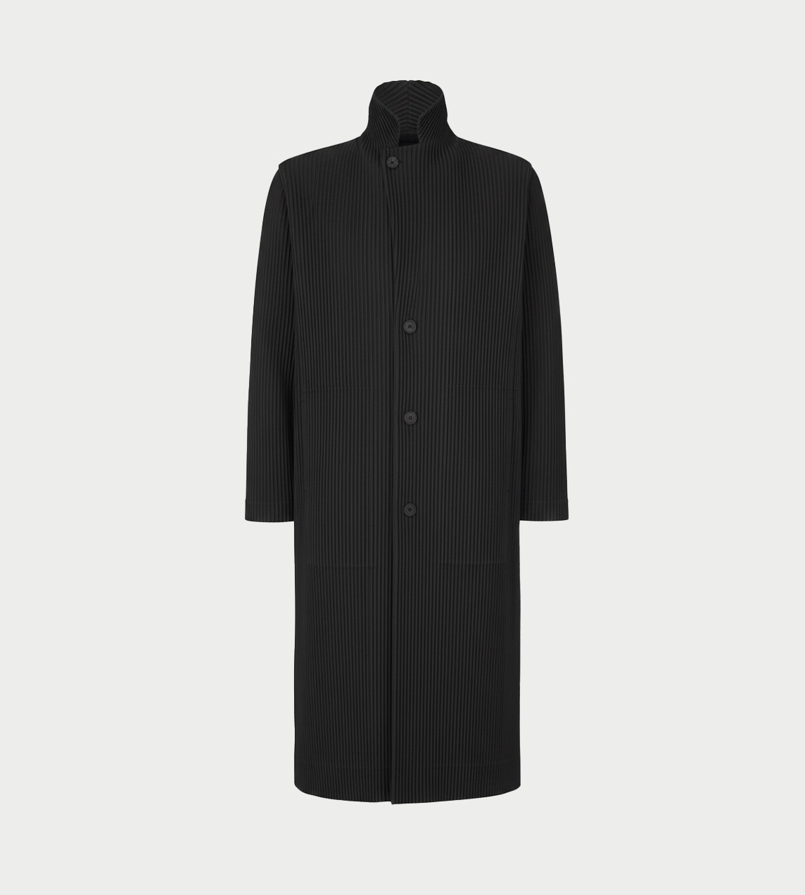 HOMME PLISSE ISSEY MIYAKE - Tailored Pleats Long Jacket Blk