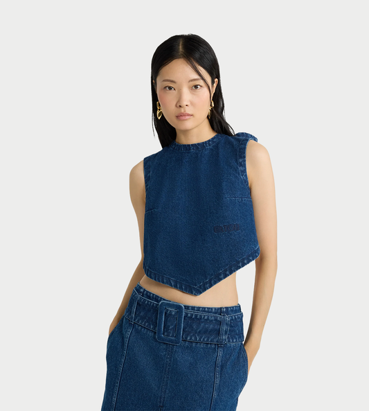 PATOU - Scarf Top  Ink Blue