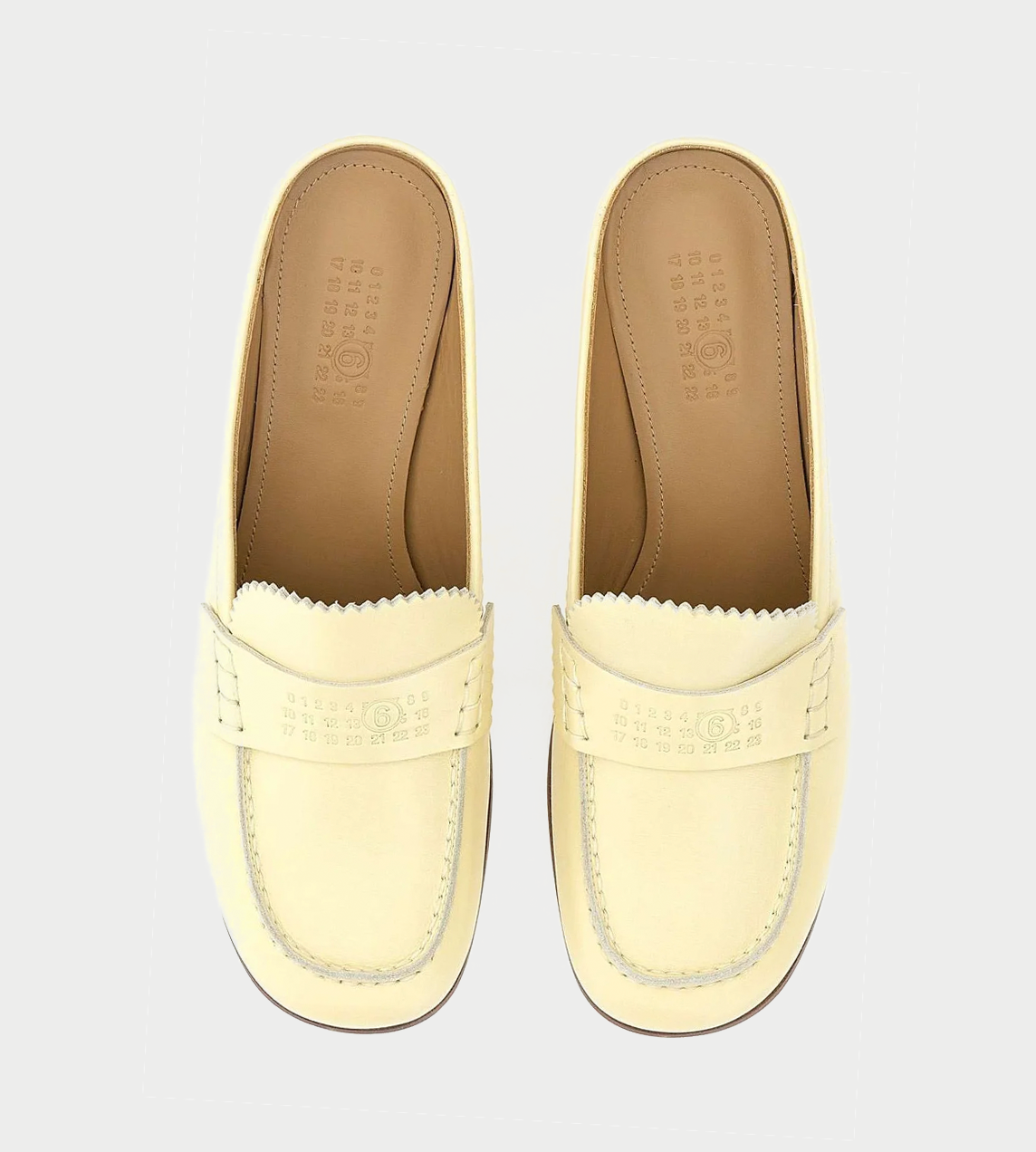 MM6 MAISON MARGIELA - Leather Mules Pastel Yellow