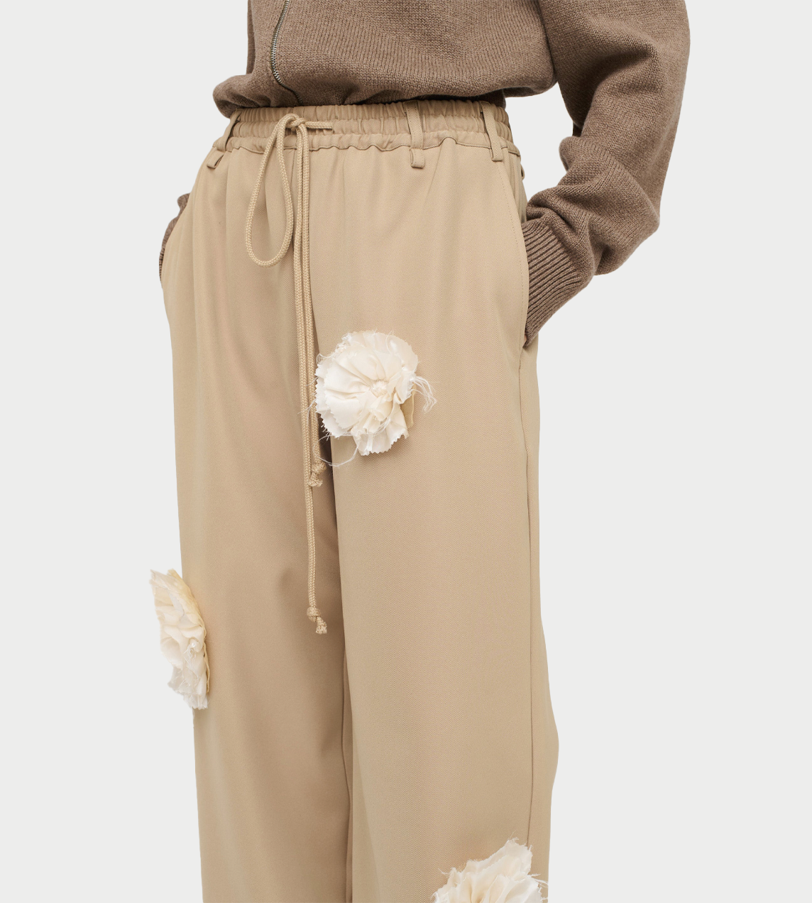 Flower Relax Lounge Pants Camel