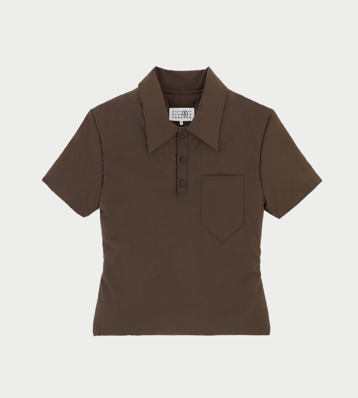 MM6 MAISON MARGIELA - Padded polo top Brown