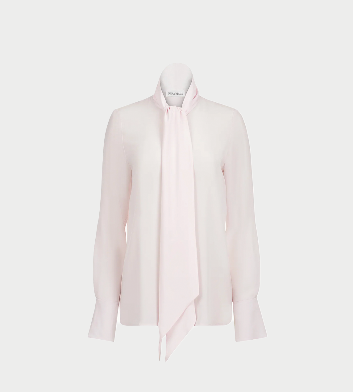 Lavalliere Silk Shirt Pink