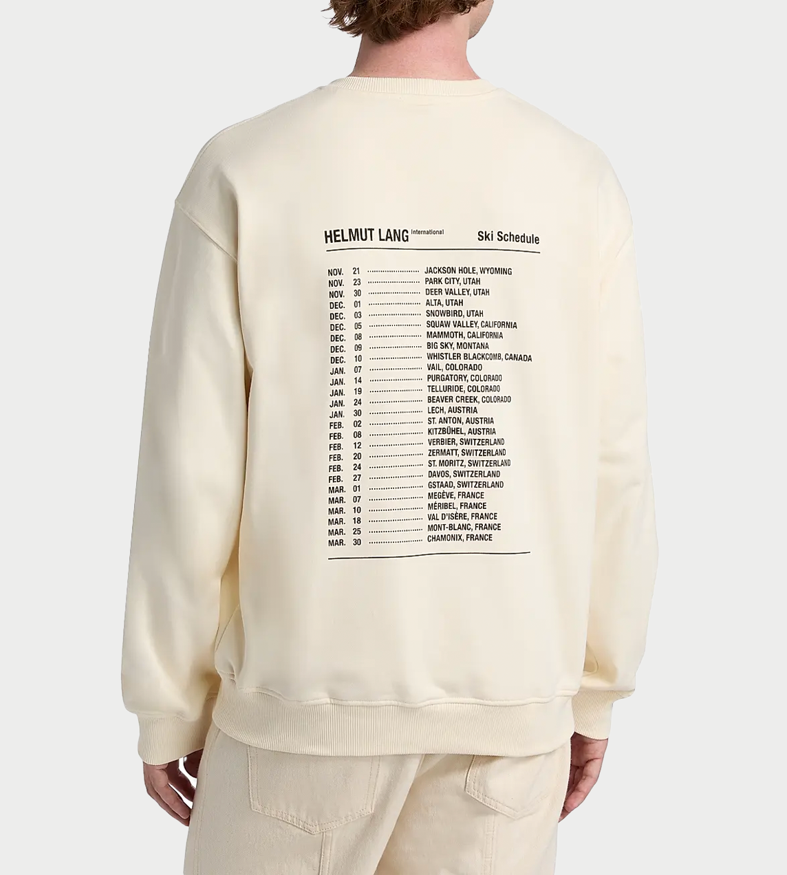 HELMUT LANG - Schedule Crewneck White