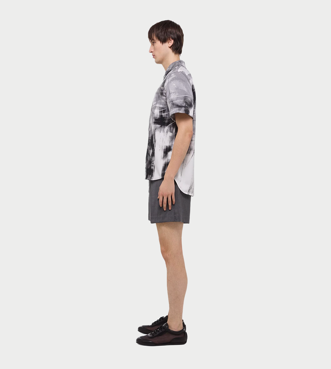 HELMUT LANG - Zip Scribble Shirt Blk/Wt