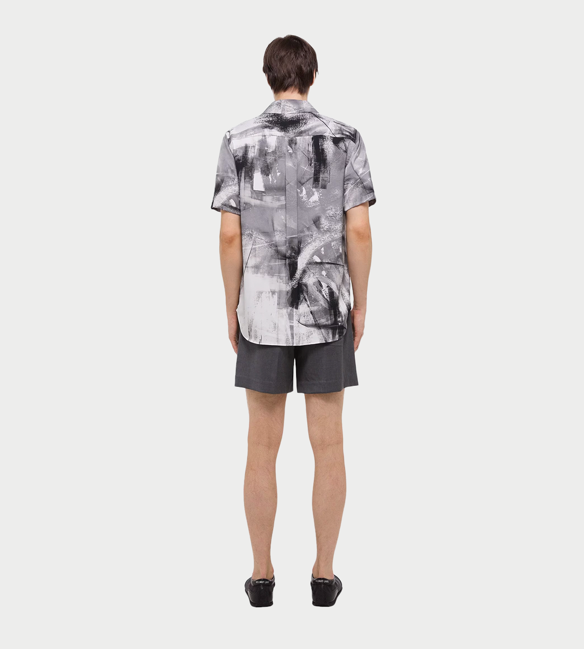 HELMUT LANG - Zip Scribble Shirt Blk/Wt