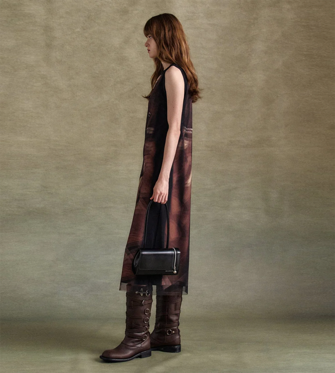 ANDERSSON BELL - Trench-coat-printed Dress Blk