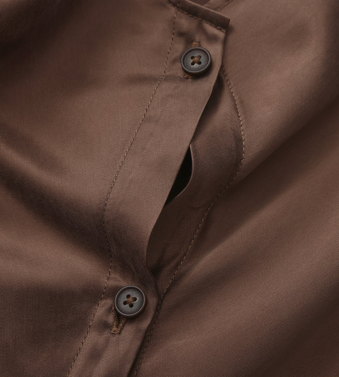 RUOHAN - Cognac Amir Button-Up Blouse Brown