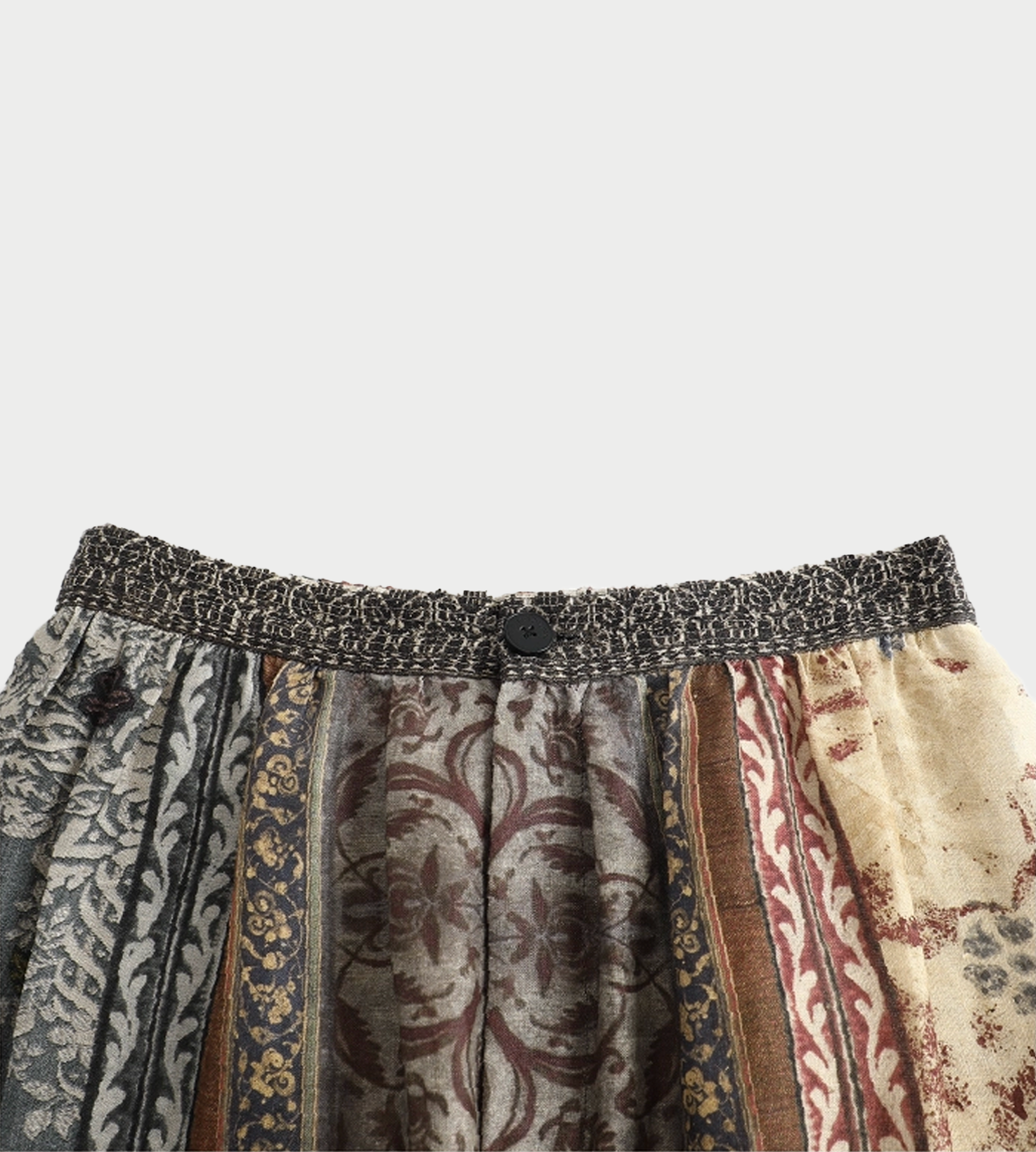 Linen Printed Wide- leg Pants Multi