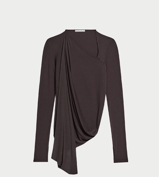 HELMUT LANG - Twisted Long sleeve Shirt Dk. Roast