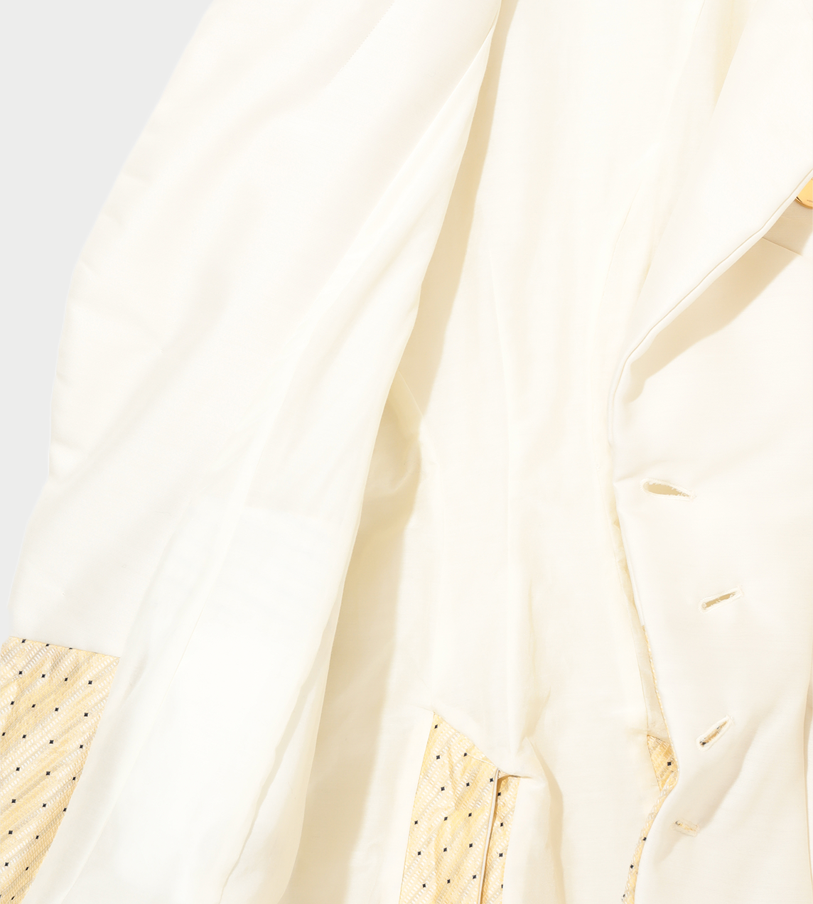 Double Taffeta Chain Belt Jacket White