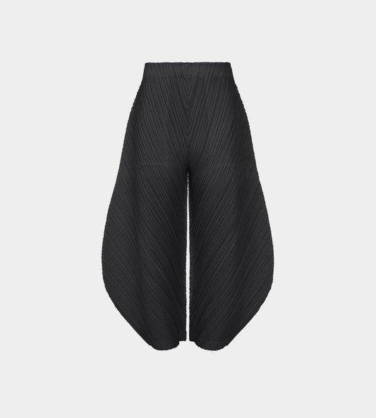 PLEATS PLEASE ISSEY MIYAKE - Thicker Pleated Cocoon Pants Blk