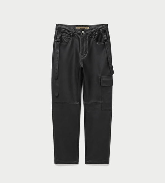 SYSTEM - Leather Cargo Pants
