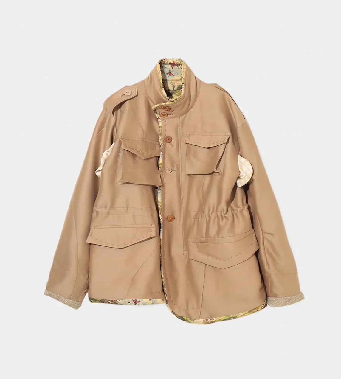 UNDERCOVER - Silk-blended Wool Parka Beige