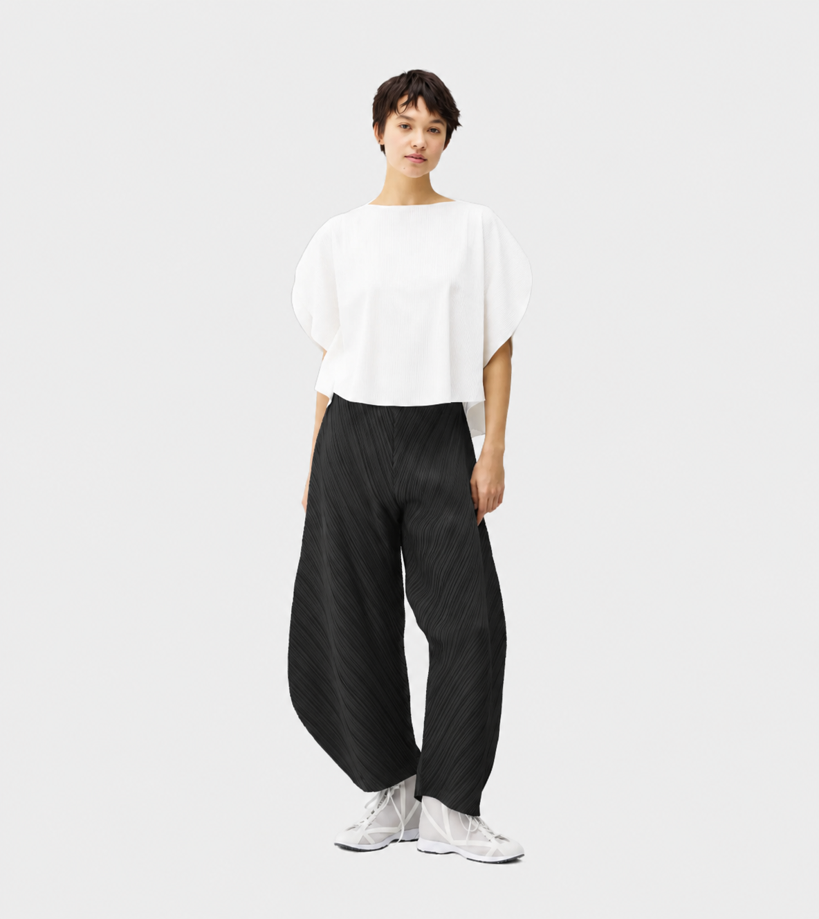 PLEATS PLEASE ISSEY MIYAKE - Thicker Pleated Cocoon Pants Blk