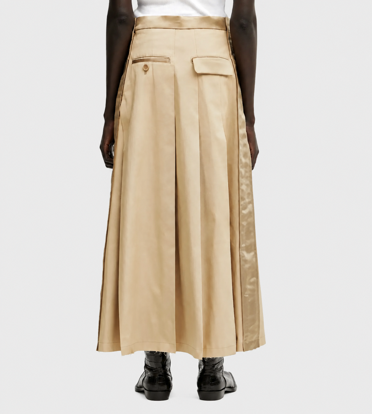 Maxi Flared Skirt Beige