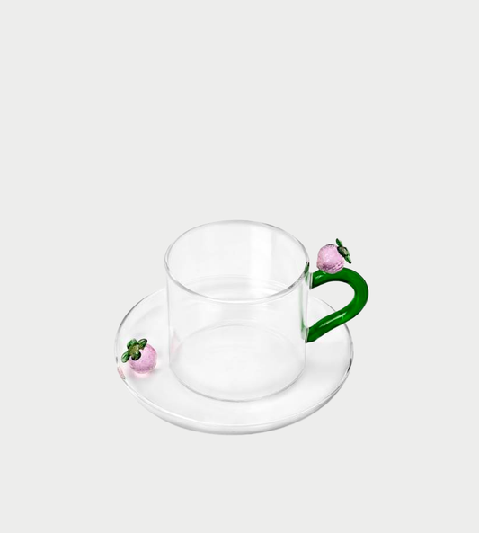 ICHENDORF - Teacup W/ Saucer Strawberry 