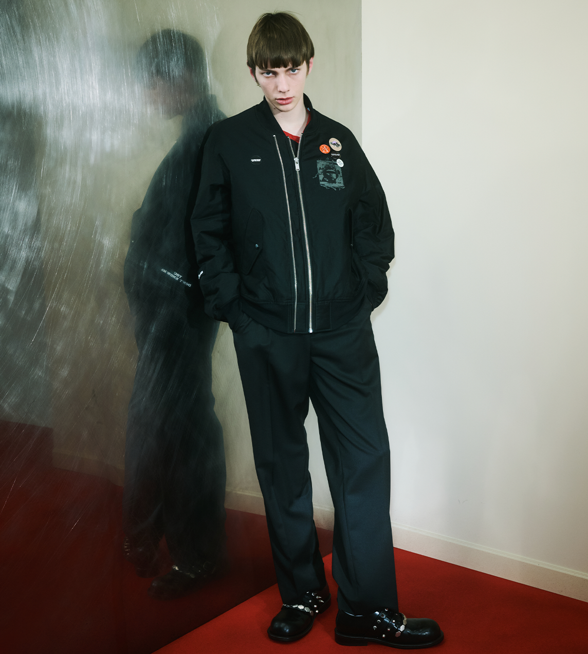 UNDERCOVER - Cotton MA-1 Bomber Jacket Blk