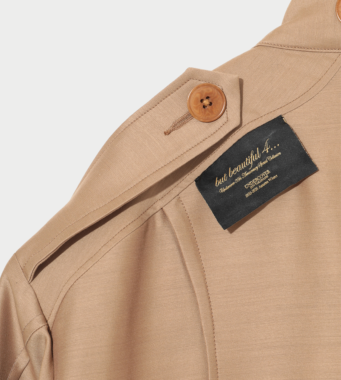 Silk-blended Wool Parka Beige