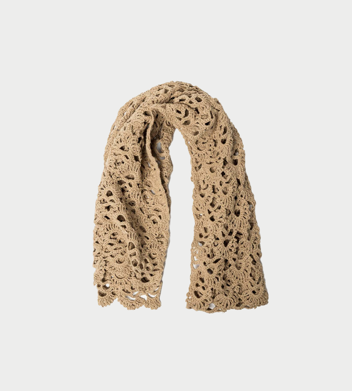 SONG FOR THE MUTE - Crochet Scarf Beige