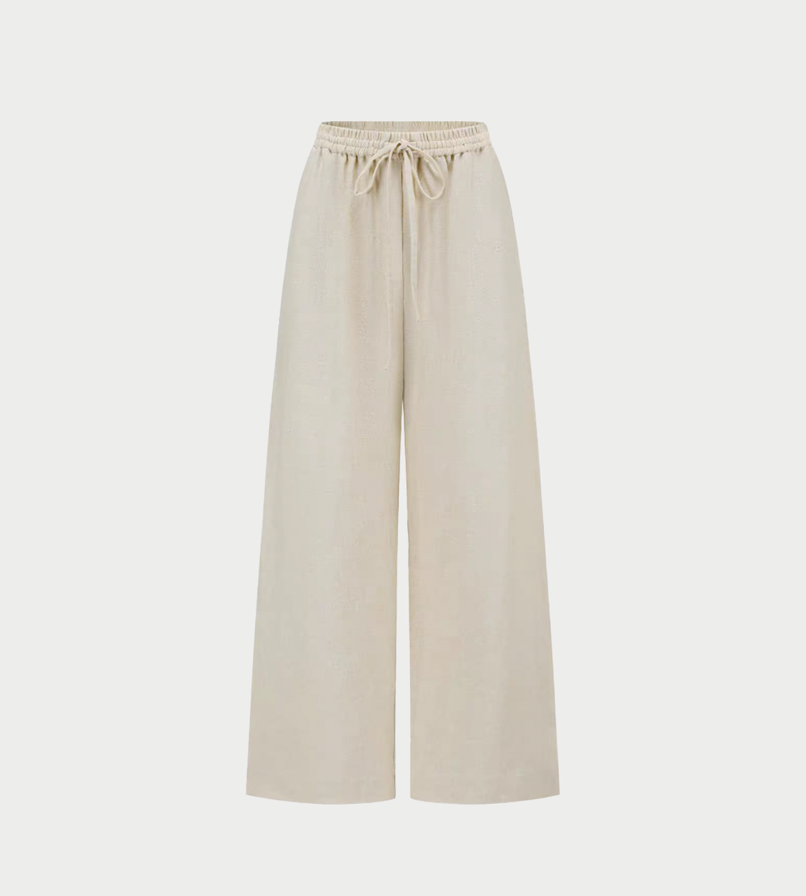 INTO THE EAST - Drawstring Straight-Leg Pants Beige