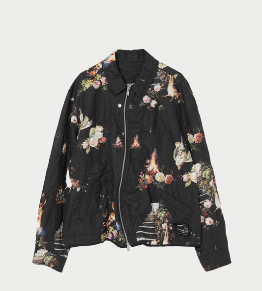 UNDERCOVER - All-over Flower Print Blouson Blk