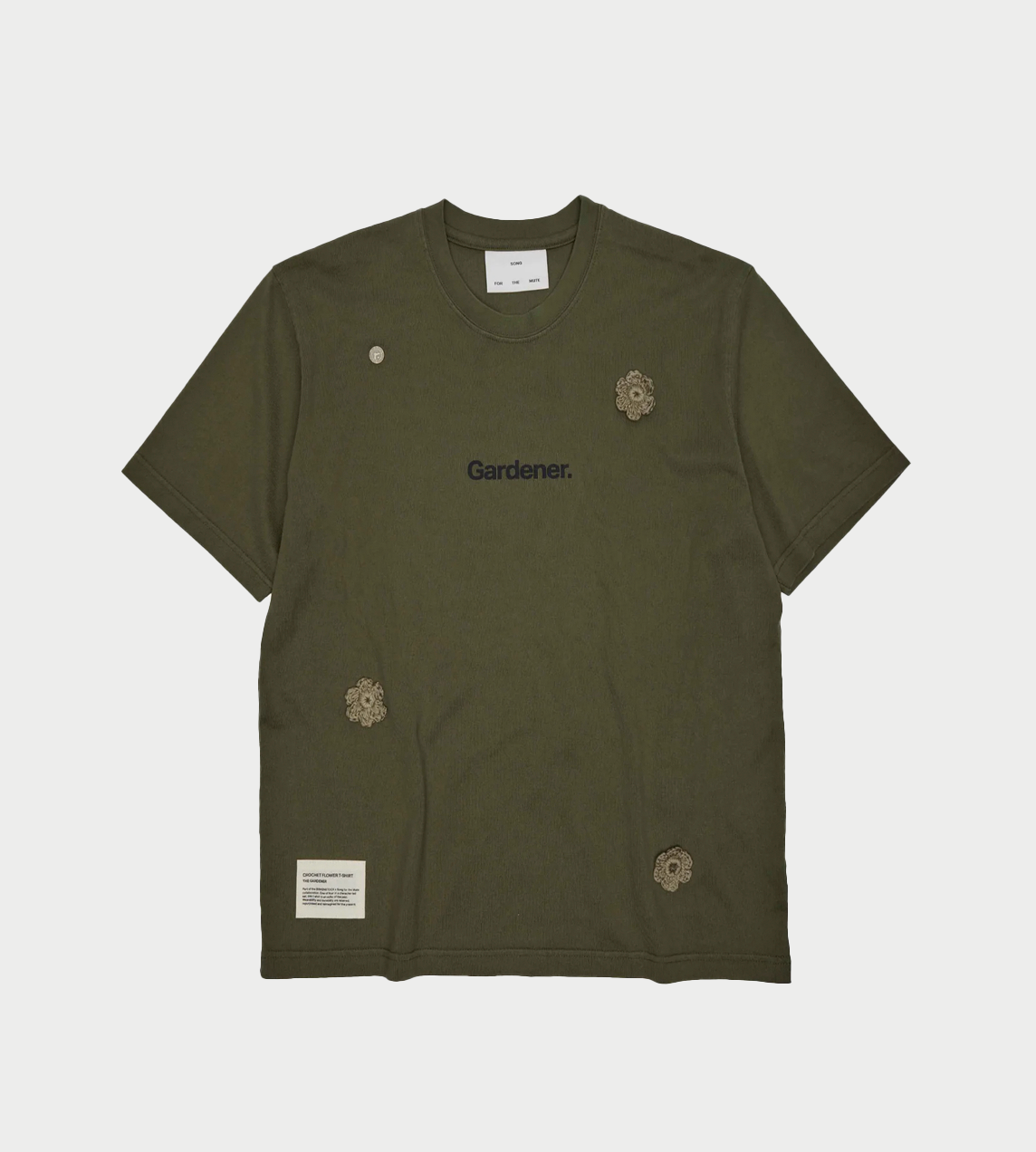SONG FOR THE MUTE X BIRKENSTOCK - The Gardener Crochet Flower Tee Green