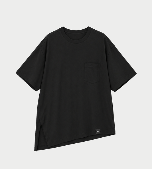 UJOH - Slit Half Sleeve T Black