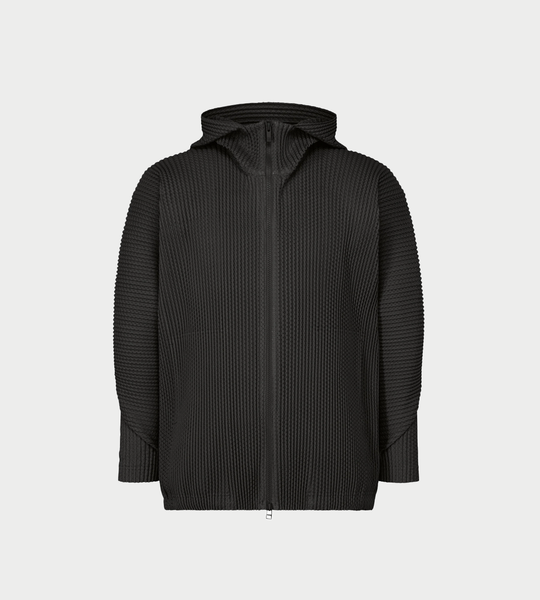 HOMME PLISSE ISSEY MIYAKE - Wickreork Mesh Zip-up Hoodie Blk – WDLT117