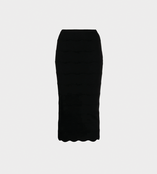 Patou - Wave Milano Long Skirt Black