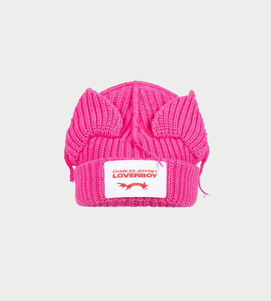 CHARLES JEFFERY LOVERBOY - Chunky Ears Beanie Pink