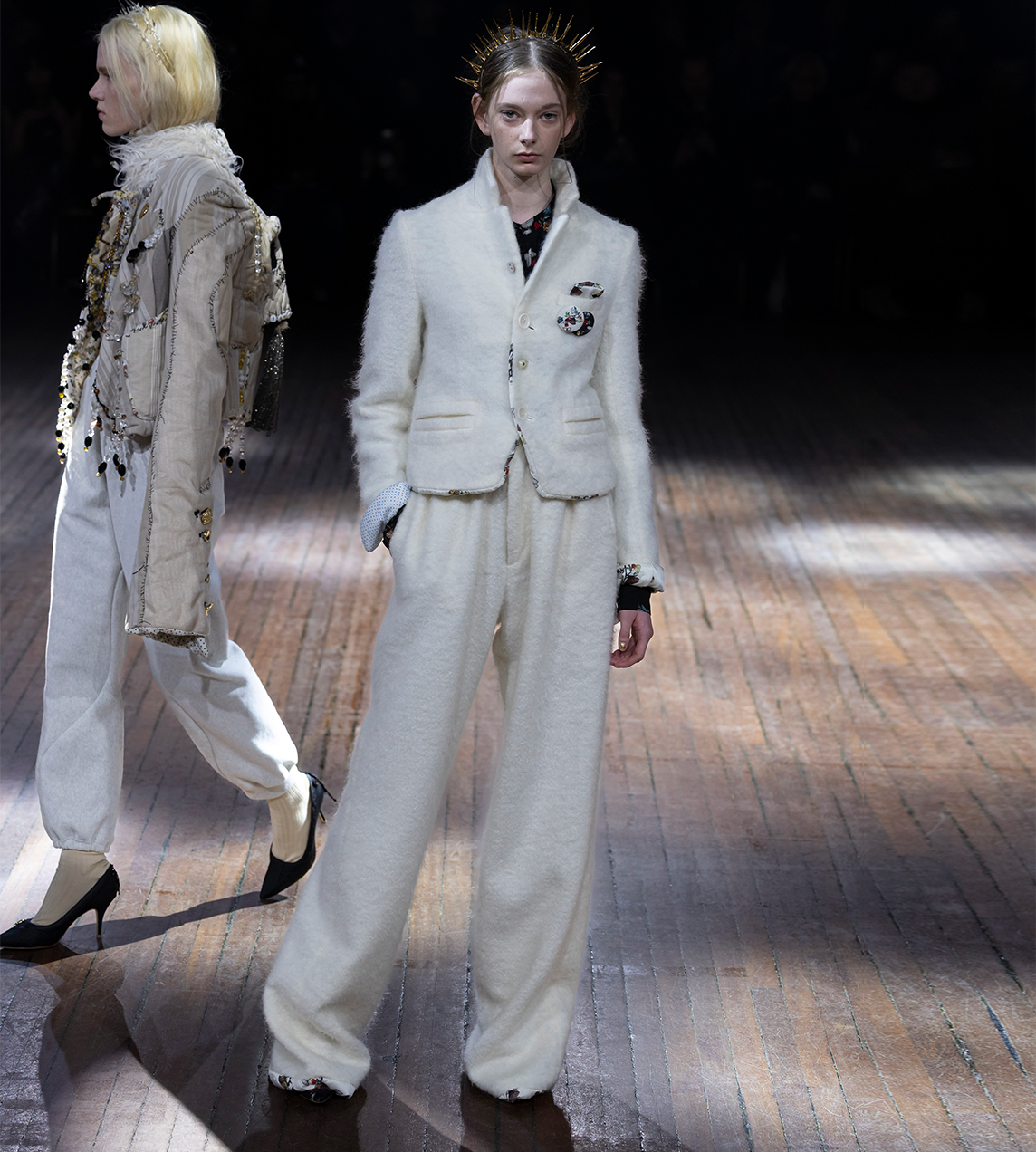 Wool Short Jacket White