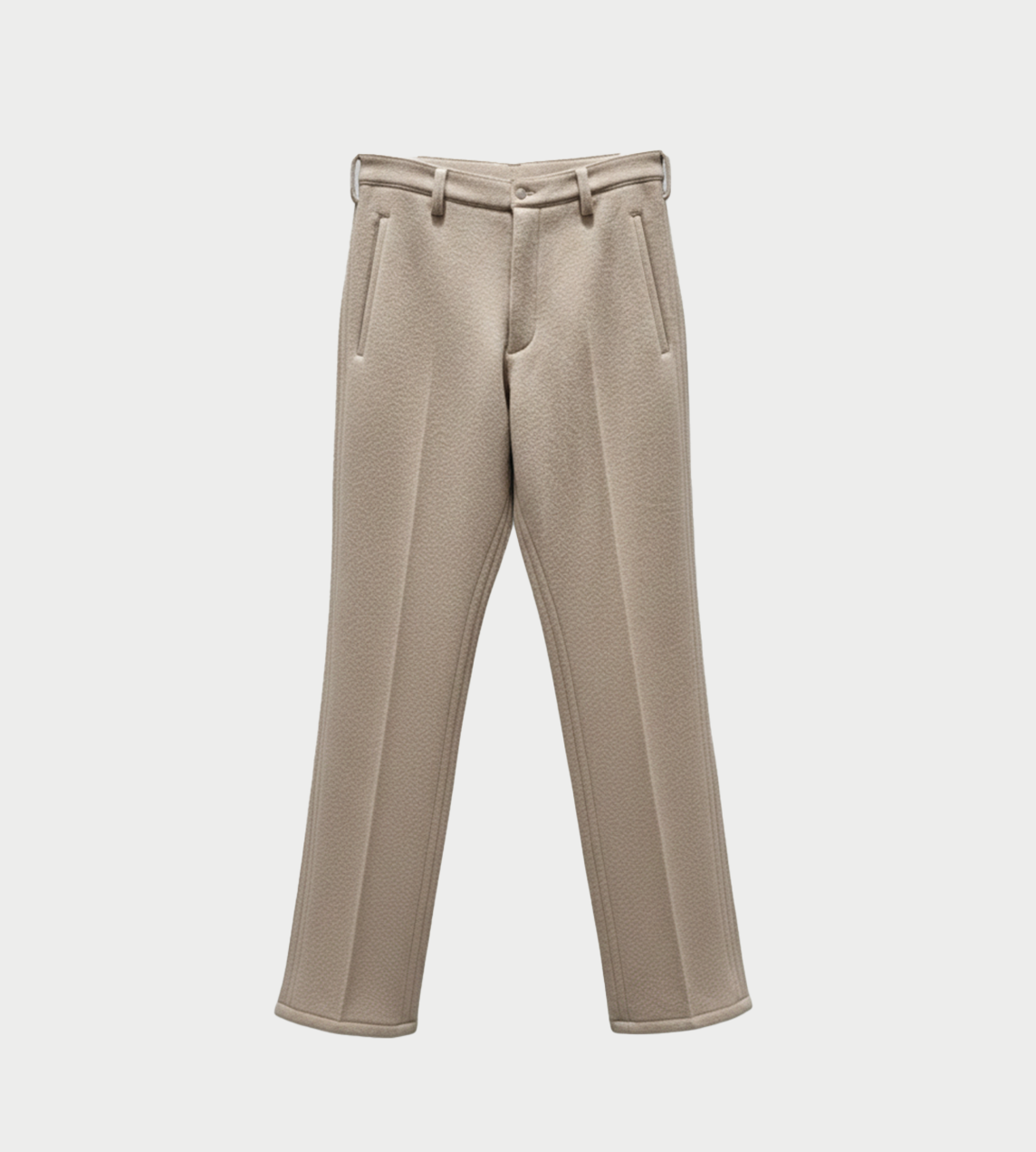 SULVAM - Slit Detail Slim Trousers Beige