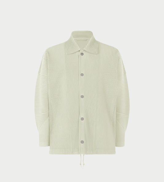 ISSEY MIYAKE - Plaster Pleats Solid Cardigan Dk Brown