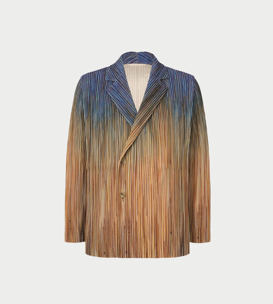 HOMME PLISSE ISSEY MIYAKE - Paint Brush Close-Up Jacket Brown