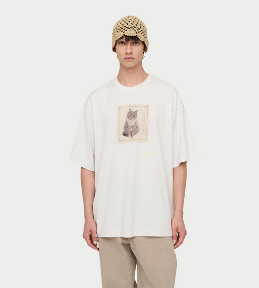 SONG FOR THE MUTE - Minou Stamp Gym Tee White