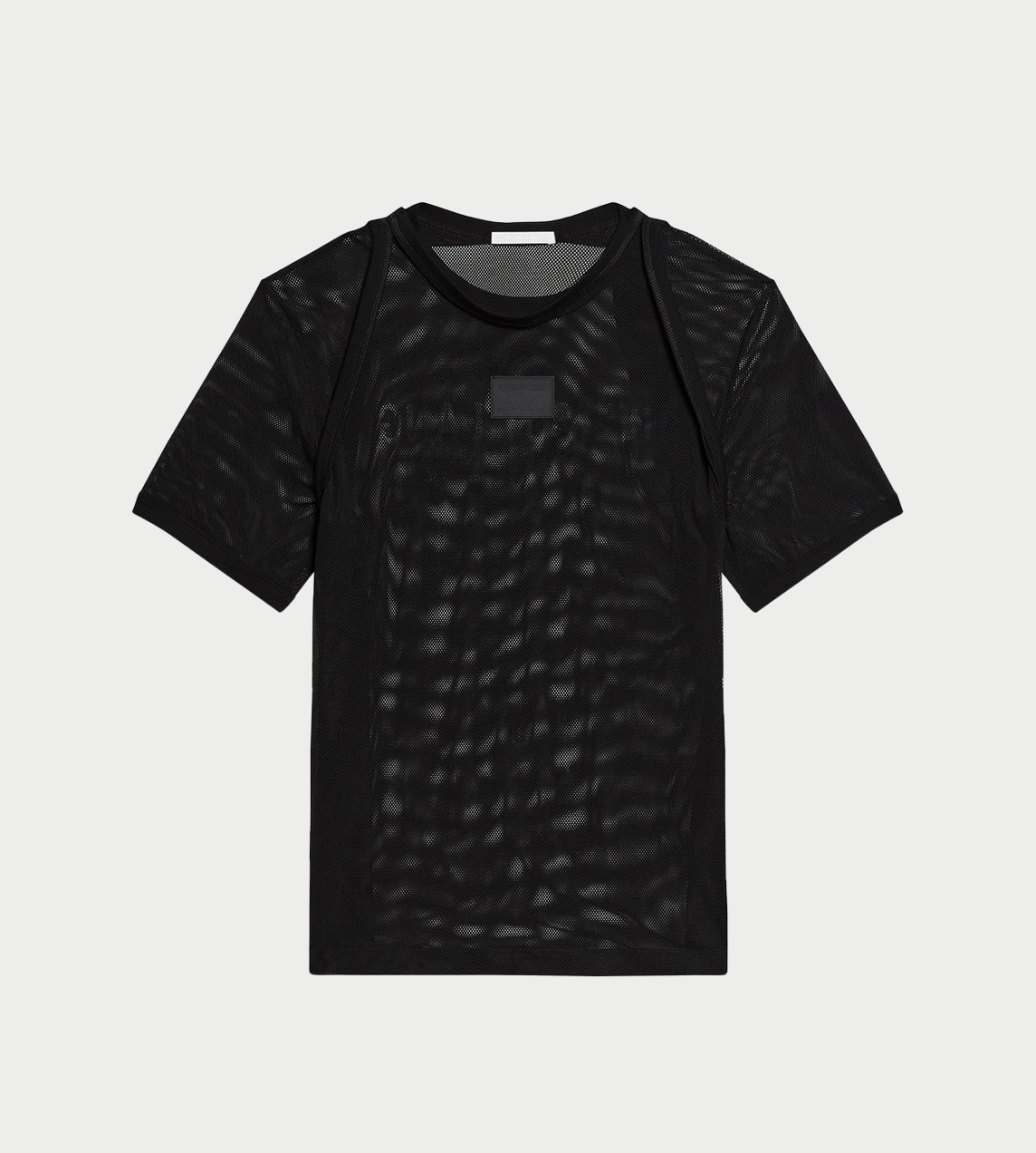 HELMUT LANG - Mesh Logo Tee Blk