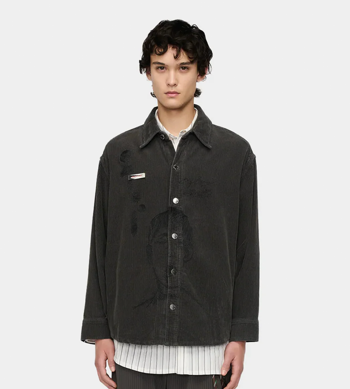SONG FOR THE MUTE - "Yawning Kid" Shirt Jacket Petrol Fade Out
