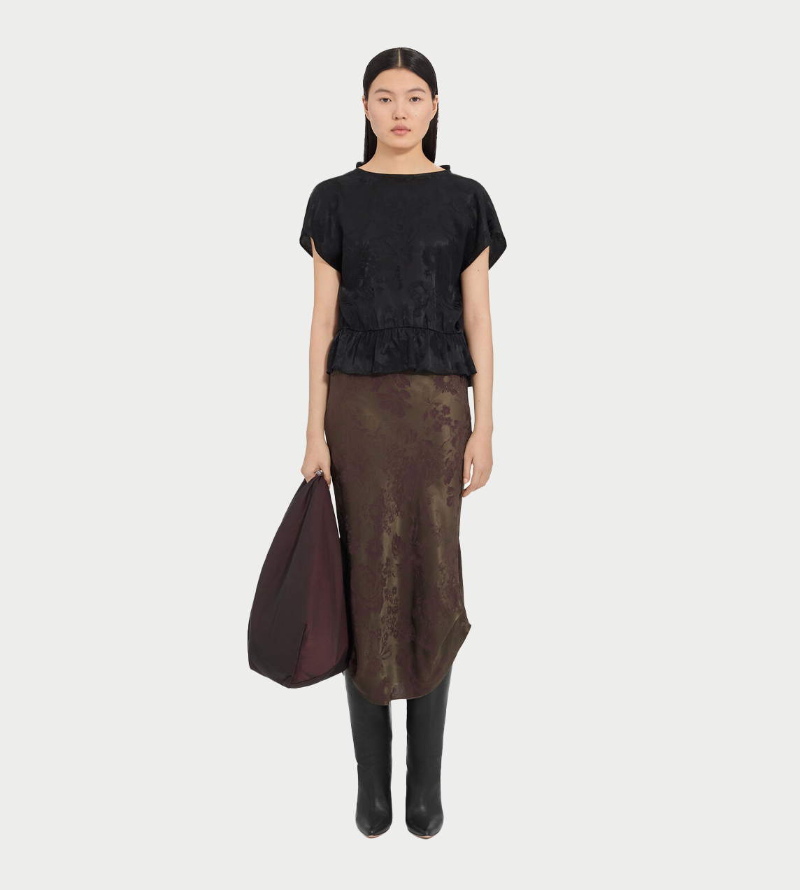 MM6 MAISON MARGIELA - Jacquard Short-sleeved Top Blk
