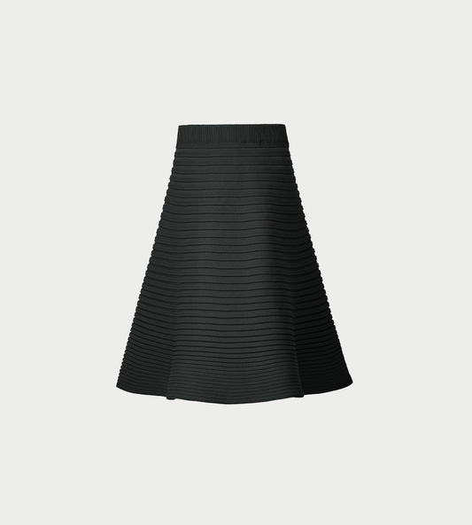 PLEATS PLEASE ISSEY MIYAKE - Thick Soft Pleated Skirt Blk
