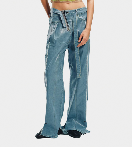 OTTOLINGER - Glazed Baggy Jeans Blue