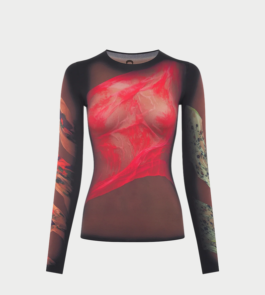 MARINE SERRE - Recycled Draped Statue Crewneck