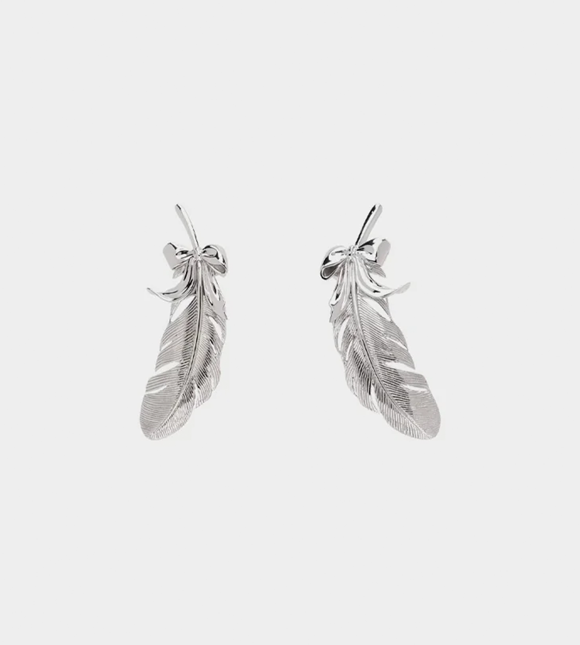 SHUSHU TONG - Bowknot Sharp Feather Earrings