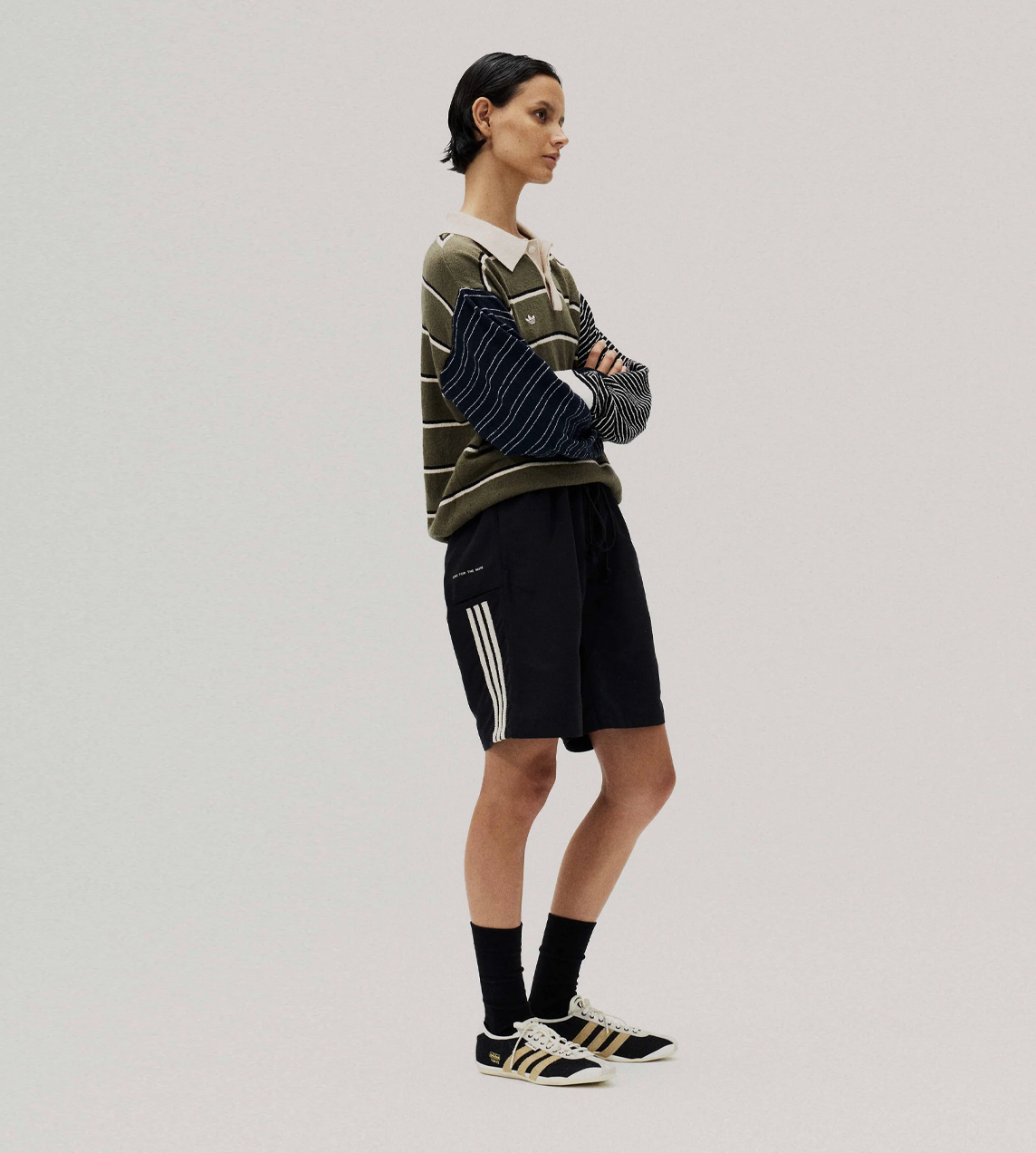 SONG FOR THE MUTE - SFTM x ADIDAS 007 L/S Rugby Polo Olive Strata